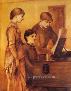 Retrato Grupo De La Familia De Artistas Prerrafaelita Sir Edward Burne Jones Pinturas al óleo